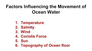 Factors Affecting the Movement of Ocean Water  Geography UPSC IAS [upl. by Langer]