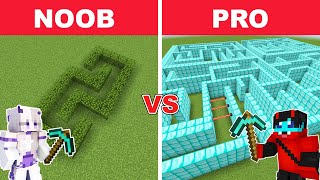 NOOB vs PRO Giant MAZE BUILD Challenge  Minecraft [upl. by Trudy]