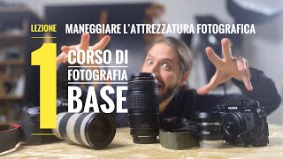 Corso di fotografia base  LEZIONE 1 Cambiare obiettivo e maneggiare la fotocamera [upl. by Elleira]