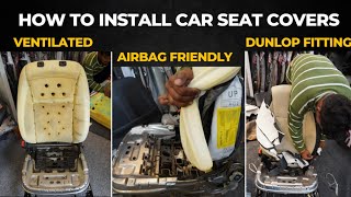 How to Install Car Seat Covers  Ventilated Seats Seat Cover  Airbag Friendly Seat Covers  Dunlop [upl. by Saville]