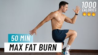 50 MIN FULL BODY CARDIO HIIT  Burn 1000 Calories No Equipment Home Workout [upl. by Alane]