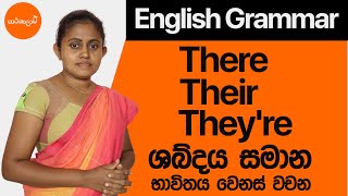 The difference between There Their and Theyre  English Grammar Lesson in Sinhala  Patashalawa [upl. by Eneleahcim706]