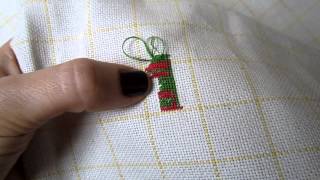 Petit point stitch Gobelin stitch Continental stitch Гобеленовый стежок Гобленов бод [upl. by Sair362]