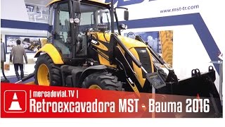 RETROEXCAVADORAS MST Stand BAUMA 2016  Origen Turquía  Mercado Vial TV [upl. by Horlacher]