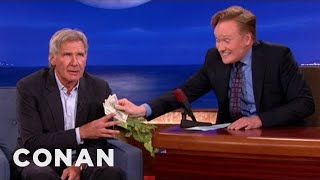 Harrison Ford Spills quotStar Warsquot Spoilers For 1000  CONAN on TBS [upl. by Daniyal]