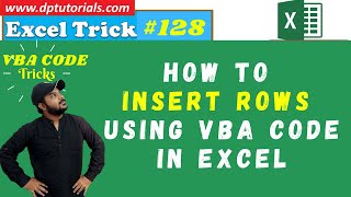 How To Insert Rows Using VBA In Excel  Excel Tutorials  VBA tricks [upl. by Ada]