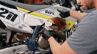 How To Change the Oil on a KTMHusqvarnaGasGas 250 amp 350 [upl. by Attela]