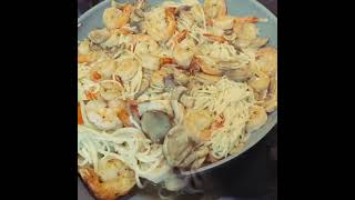 Shrimp with Palmini Angel Hair pasta and mushrooms [upl. by Mischa748]