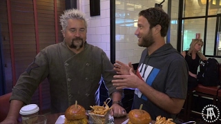 Barstool Pizza Review  Regina Pizzeria Foxwoods With Special Guest Guy Fieri Bonus Burgerthots [upl. by Rehtaef]