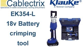 Klauke EK354ML battery crimping tool [upl. by Vargas540]