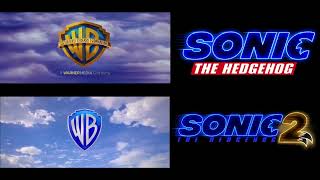 Sonic 1 amp 2 movie opening logos comparison Paramount amp Warner Bros Version [upl. by Hesler]