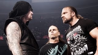 Undertaker Triple H and Shawn Michaels faceoff prior to WrestleMania Raw March 19 2012 [upl. by Christiana]