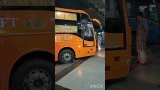 SwiftGajaraj Multi Axle Volvo AC Sleeper Bus at Bengaluru Satlite Bus Stand ksrtc [upl. by Pontias730]