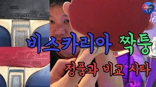 버터플라이 BUTTERFLY VISCARIA ALC틱구 라켓 비스카리아 FL그립 정품 짝퉁 비교 시타기 [upl. by Ibur241]