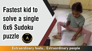 Fastest kid to solve a single 6x6 Sudoku puzzle [upl. by Urbas]