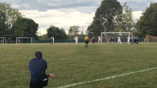 Boys soccer Jamie Cook of Pingry scores on a free kick against Watchung Hills [upl. by Philbrook]