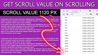 Get Scroll Position On Scroll With JavaScript [upl. by Eidderf857]