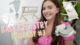 BABY REGISTRY MUST HAVES 2023 💕👶🏼✨ what you really need from an experienced third time mom [upl. by Nosyaj23]