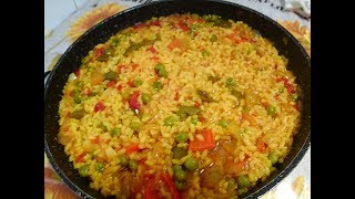 Arroz con bacalao seco tostado [upl. by Norabal]