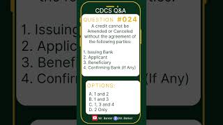 CDCS SAMPLE QUESTION 024 MrBankerBD [upl. by Odie]