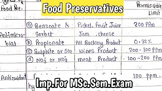 Preservatives  Types Of PreservativesAntimicrobial AntioxidantAntienzymatic  mscnotes [upl. by Reivad276]