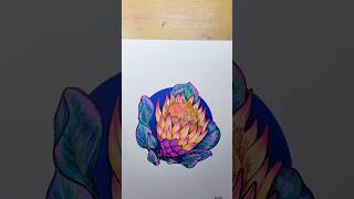 Flower 💮watercolor painting art watercolors traditionalart flowers drawing [upl. by Glynias]