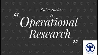 Introduction of OPERATIONS RESEARCH  DEFINITION [upl. by Terej999]