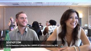 Iain De Caestecker amp Ming Na Wen AGENTS OF SHIELD Interview Comic Con 2016 [upl. by Solracnauj986]