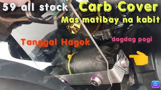 CARB COVER 59 ALL STOCK MIO SPORTY IWAS HAGOK INSTALL DAGDAG POGI SA MOTOR [upl. by Celia]