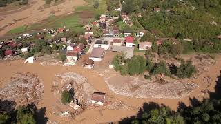 Potresni snimci dronom Buturović Polje pod vodom 2024 [upl. by Celik972]