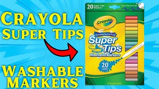 Crayola Super Tips Washable Markers REVIEW [upl. by Anastasius]