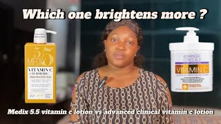 Medix 55 vitamin c  tumeric lotion vs advanced clinical vitamin c lotion vitaminclotion [upl. by Brill]