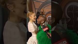 Ariana Grande does Cynthia’s impression at wicked premiere [upl. by Brott]