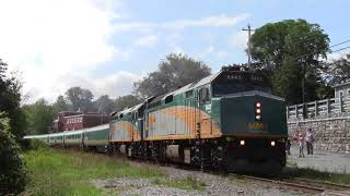 VIA Rail Train 15 wThree Budd Cars at Bedford NS Sept 6 2017 [upl. by Aratahc]