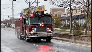 Clarington Fire CEFS Aerial 11 Responding [upl. by Alam]