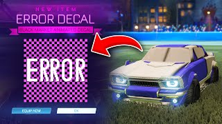 New ERROR Decal On Rocket League [upl. by Vullo]