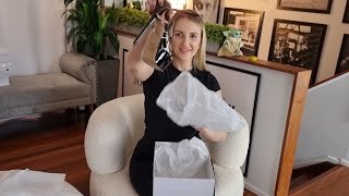 Catie Unboxes Quad Spaghetti Strap 7 Inch High Heel Platform Shoes With Rhinestone Princess Buckles [upl. by Joy]