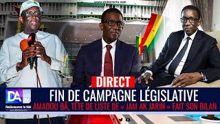 🛑 DIRECT Fin de campagne législative Amadou Bâ tête de liste de « Jam Ak Jariñ » fait son bilan [upl. by Acinoryt]