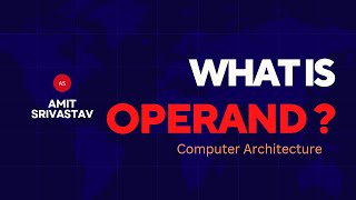 What is Operand  Computer Architecture operand computerarchitecture aslearninginstitute bcs11 [upl. by Roze]