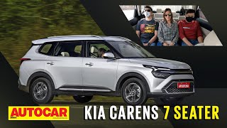 2022 Kia Carens 7 seater and manuals driven  First Drive Review  Autocar India [upl. by Lelah]