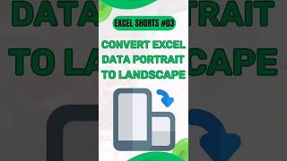 🔄 Transform Data Excel Transpose  From Vertical to Horizontal 📊🔄 Shorts ExcelTips [upl. by Elfrida]