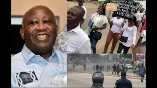 Laurent Gbagbo était à la marche pour la cherté de vie qui a mal tourné [upl. by Esor522]