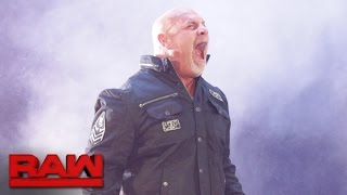 Goldberg emerges in WWE for the first time in 12 years Raw Oct 17 2016 [upl. by Iadahs490]