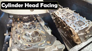 Engine Overheating Problem  Cylinder Head Facing  Full Process [upl. by Benisch38]