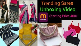 Top Trending Saree Unboxing VideoStarting Price 400Online Shopping Review [upl. by Blanca]