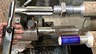 We Created a Thread With a Thread Drill on Manual Lathe  watch full video and learn amazing process [upl. by Sayer]