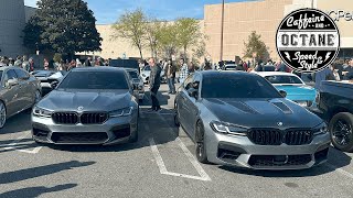 2 M5 Comps Show Up To Caffeine And Octane Lots Of Supercars [upl. by Beatriz]