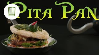 Pita Burger mit Lammhack  Pita Pan griechischer MovieBurger  Chefkochde [upl. by Ynaiffit]