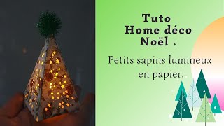 Petits sapins de Noël en papier  Pas à pas 🎨 [upl. by Naasah369]