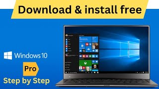 How to Download and install Windows 10 Pro For Free  Full Version of Windows 10 Step by Step [upl. by Naihtsirc326]